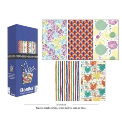 PAPEL REGALO ROLLO SURTIDO 0.70X2M 50 UD