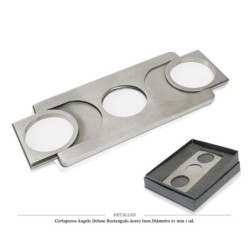 CORTAPUROS ANGELO DELUXE RECTANG. ACERO INOX. 1 UD