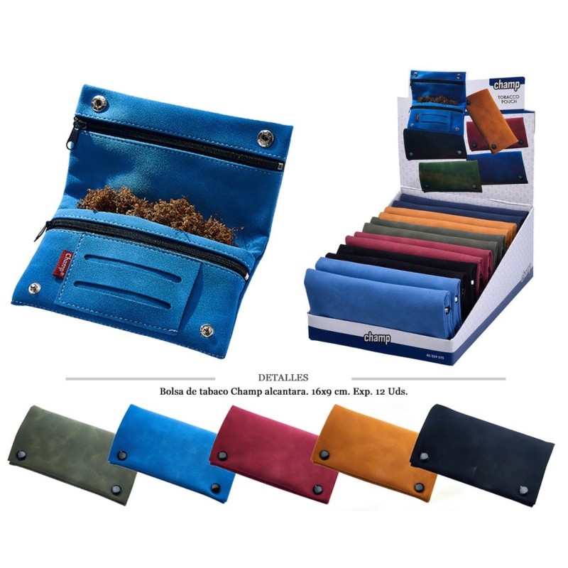 BOLSA TABACO CHAMP ALCANTARA II 16X9 CM 12 UDS