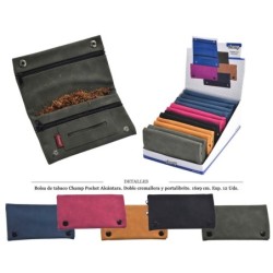 BOLSA TABACO CHAMP ALCANTARA 16X9CM 12 UDS