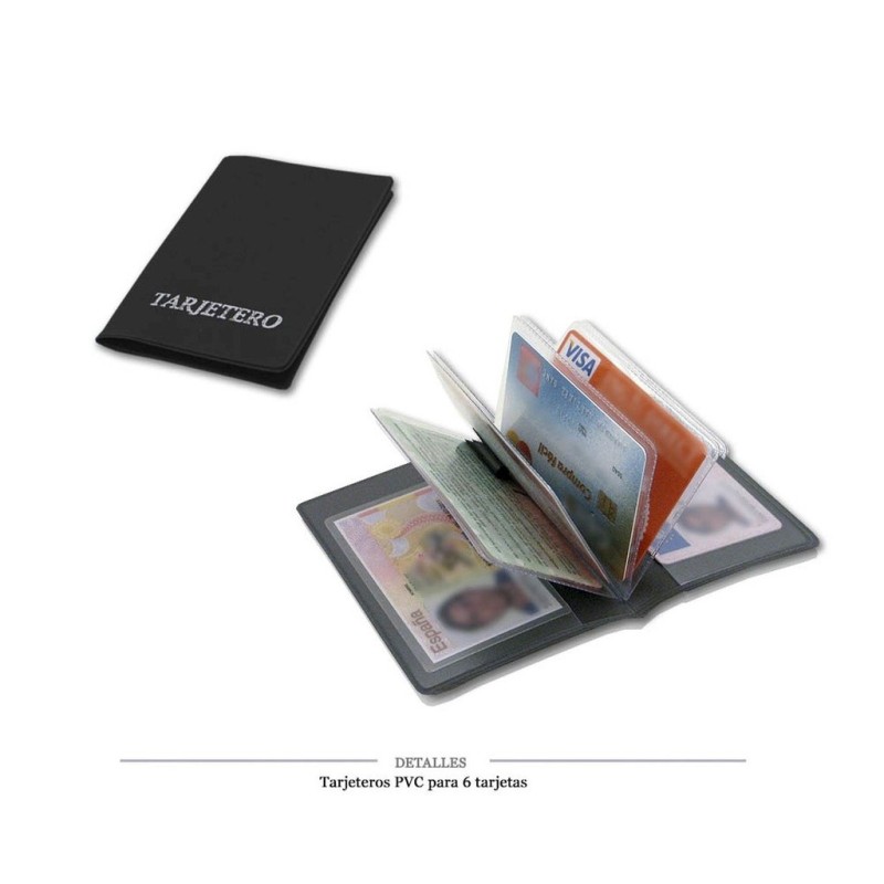 TARJETERO PVC PARA 6 TARJETAS