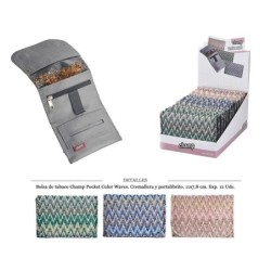 BOLSA TABACO CHAMP COLOR WAVES 11X7,8 CM 12 UDS