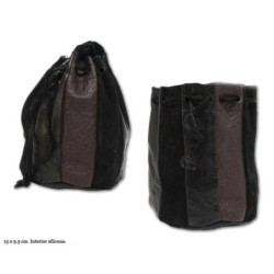 BOLSA TABACO NEGRA/MARRON 13X9,5 CM 1 UD