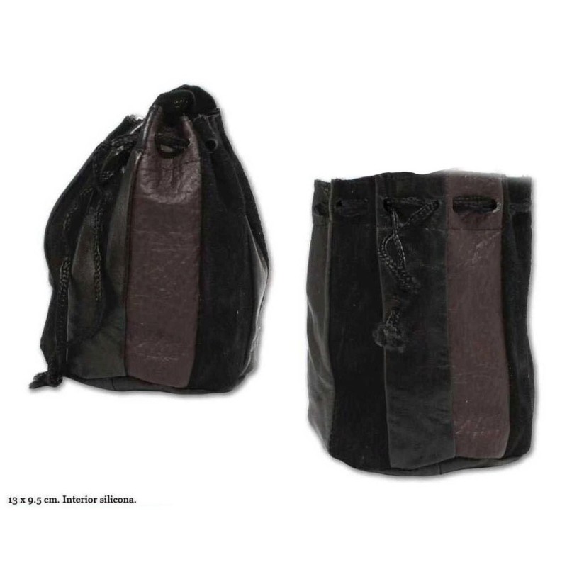 BOLSA TABACO NEGRA/MARRON 13X9,5 CM 1 UD