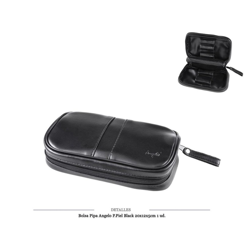 BOLSA PIPA ANGELO P.PIEL BLACK 20x12x5CM 1 UD