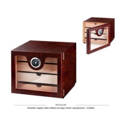 HUMIDOR ANGELO CEDRO CABINA T/CRISTAL 25X23X22 CM