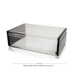 HUMIDOR ANGELO ACRILICO 22X14,5X7 CM