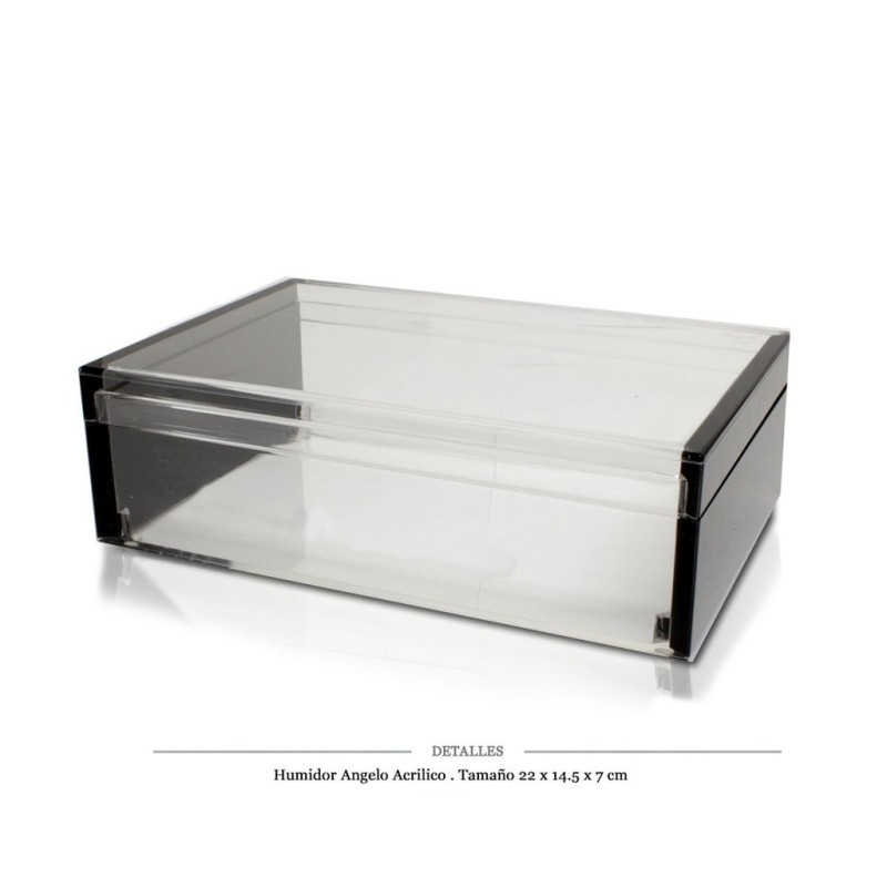 HUMIDOR ANGELO ACRILICO 22X14,5X7 CM