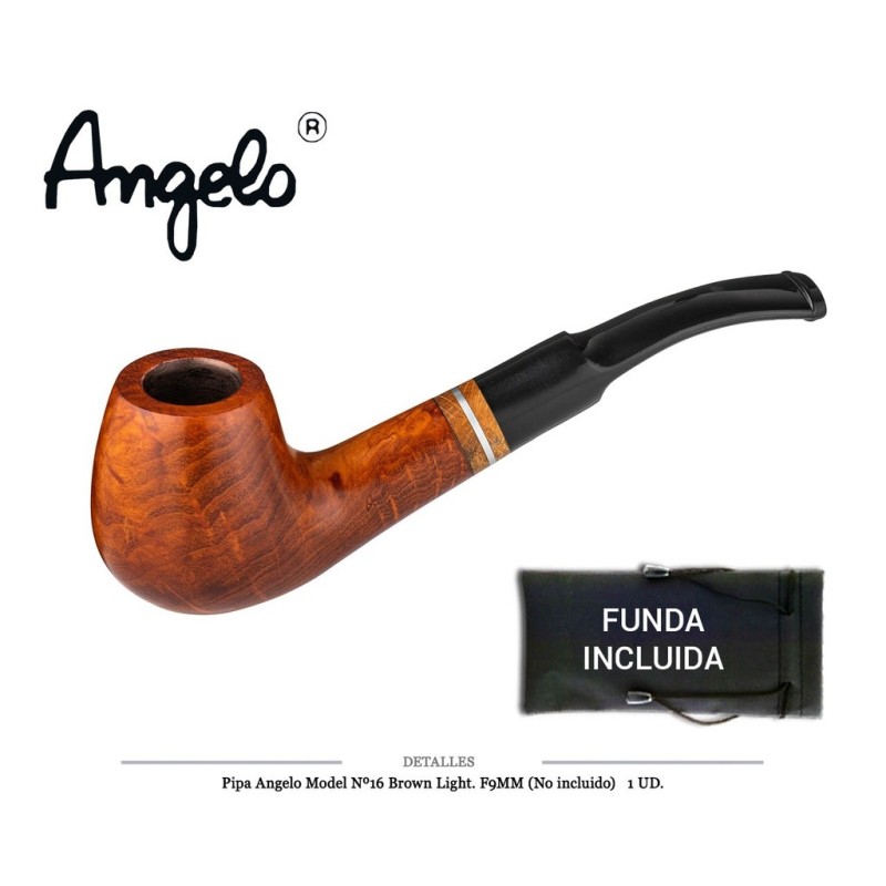 PIPA ANGELO MODEL Número16 BROWN LIGHT F9MM  1 UD