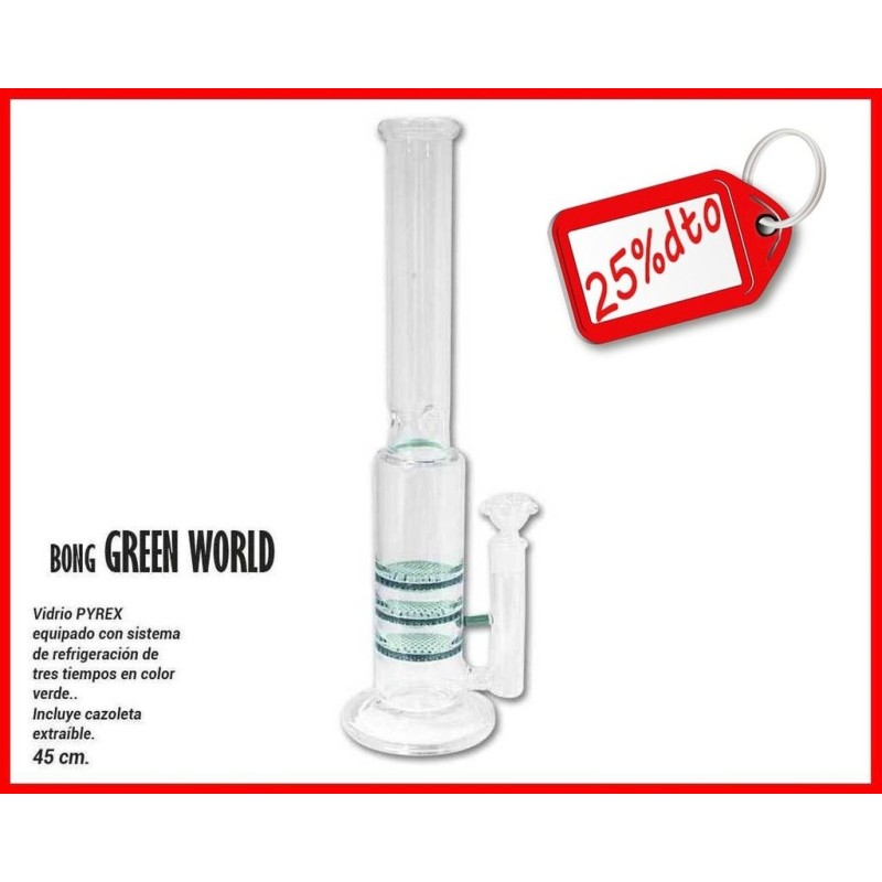 BONG CRISTAL CONEY GREEN WORLD 45 CM 1 UD