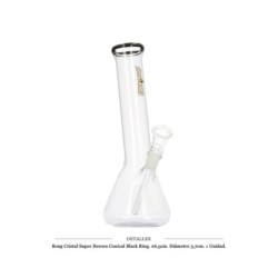 BONG CRISTAL SUPER HEROES CONICAL BLACK RING 26,5CM 1 UD