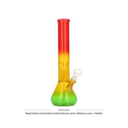 BONG CRISTAL C/PERCOLADOR CONICAL COLORED 30CM 1 UD
