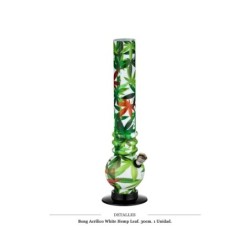 BONG ACRYLIC BALL WHITE LEAF 30CM 1 UD