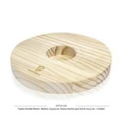 TAPETE HOOKAH MASTER MADERA C/HUECO LED 23,5X3 CM