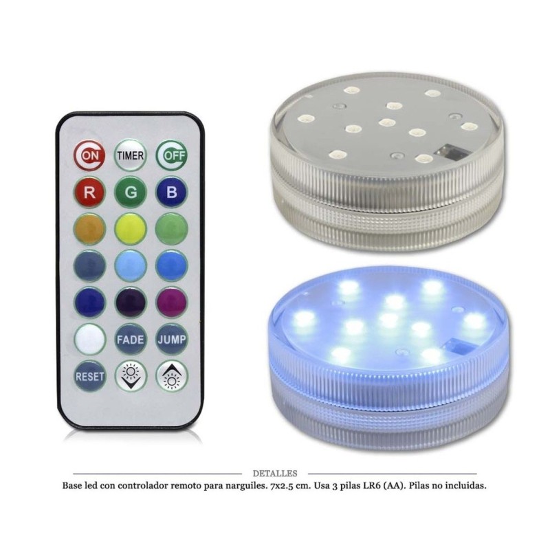 LED CON CONTROL REMOTO 7X2,5 CM