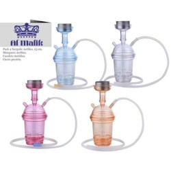 NARGUILE AL-MALIK ACRYLIC AKKA 23CM 1MG PACK 4 UDS