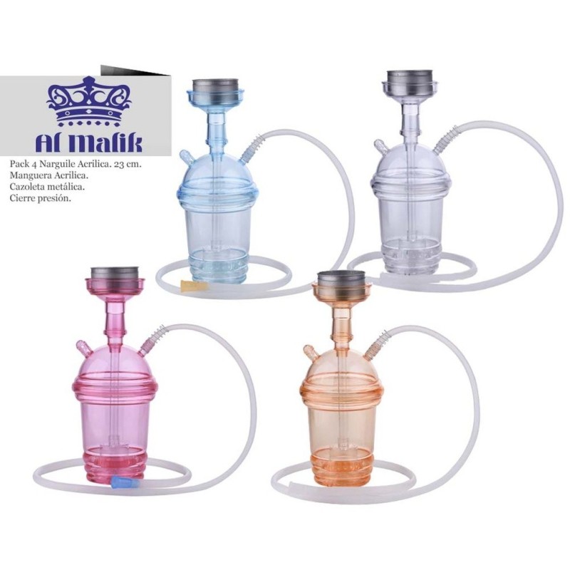 NARGUILE AL-MALIK ACRYLIC AKKA 23CM 1MG PACK 4 UDS