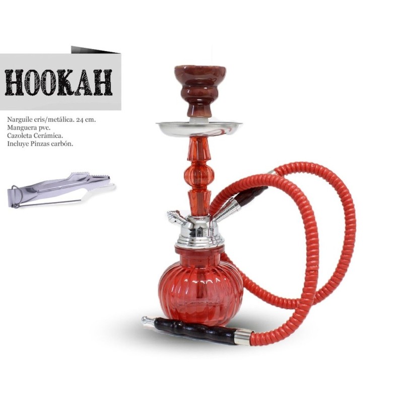 NARGUILE BABILONIA ROJA 25CM 1MG