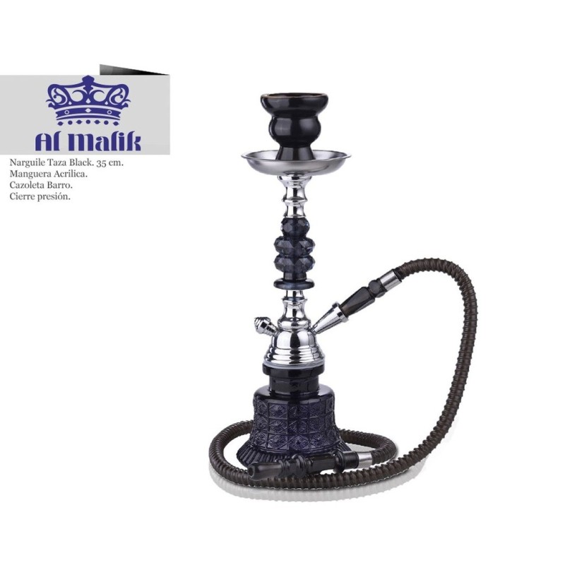 NARGUILE AL-MALIK TAZA BLACK 35CM 1 UD