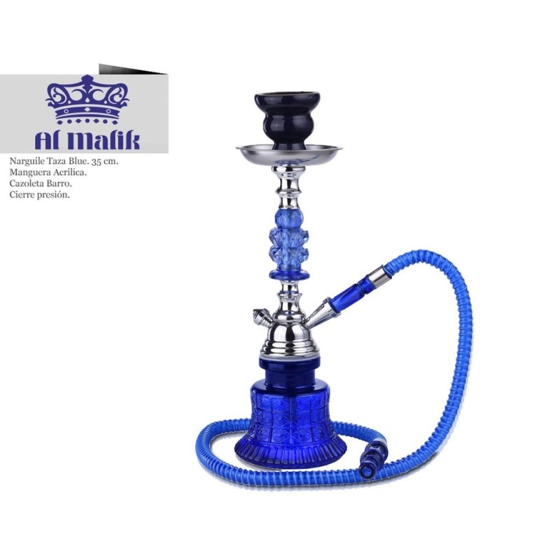 NARGUILE AL-MALIK TAZA BLUE 35CM 1 UD