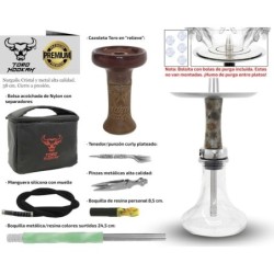 NARGUILE RESINA TORO VOLCANO VERDE 38CM