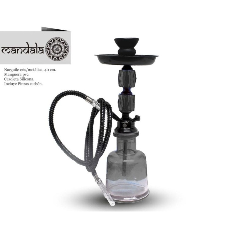 NARGUILE MANDALA CRISTAL NEW 2 BLACK 40 CM