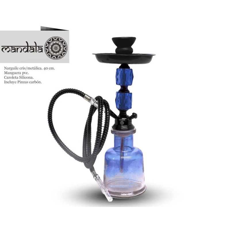 NARGUILE MANDALA CRISTAL NEW 2 BLUE 40 CM