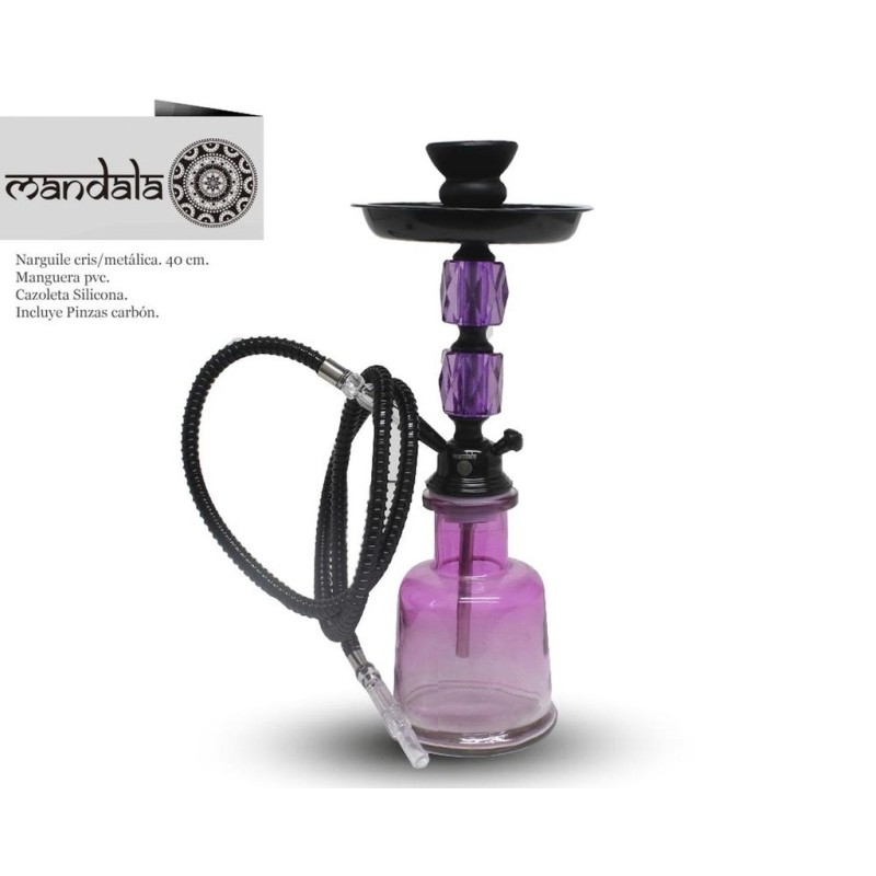 NARGUILE MANDALA CRISTAL NEW 2 PURPLE 40 CM