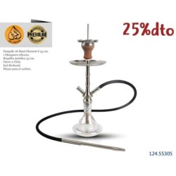 NARGUILE AL-MANI ELEMENT S METALICA 53CM 1MG