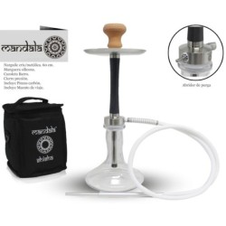 NARGUILE MANDALA Z-13 SILVER-BLACK 60CM 1MG + BAG