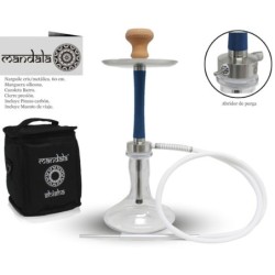 NARGUILE MANDALA Z-13 SILVER-BLUE 60CM 1MG + BAG