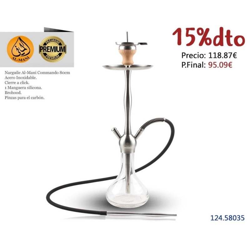 NARGUILE AL-MANI COMMANDO 80 CM