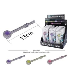 PIPA CRISTAL CHAMP DOODLE 13CM 12 UDS
