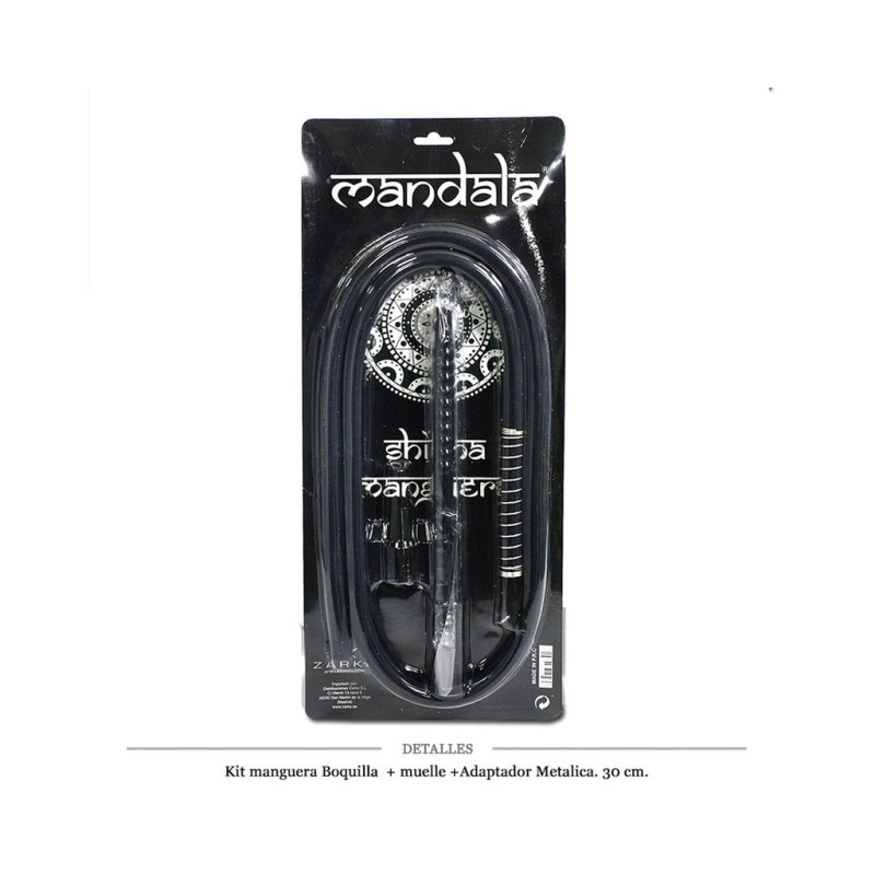 KIT MANDALA MANGUERA+BOQUILLA+MUELLE+ADAPTADOR BLACK 1 UD