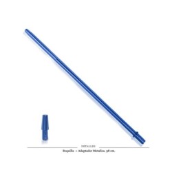 BOQUILLA MANGUERA METALICA AZUL 38CM APROX 1 UD