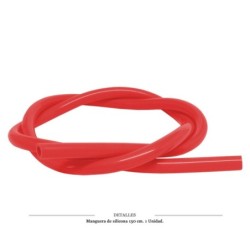 TUBO MANGUERA SILICONA 150 CM ROJA