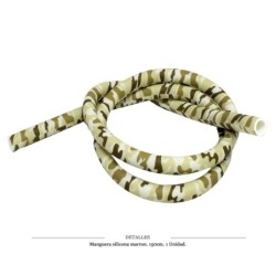 TUBO MANGUERA SILICONA CAMUFLAJE MARRON 150 CM 1 UD