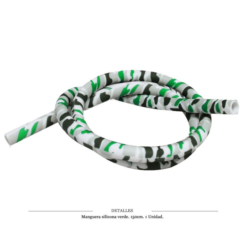 TUBO MANGUERA SILICONA CAMUFLAJE VERDE 150 CM 1 UD