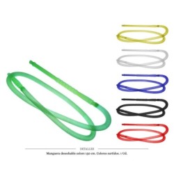 MANGUERA DESECHABLE NARGUILE COL. SURT. 150 CM 1 UD