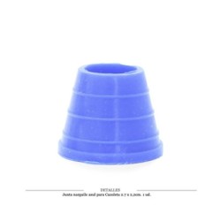 GOMA CAZOLETA AZUL 2,7X2,2 CM APROX 1 UD