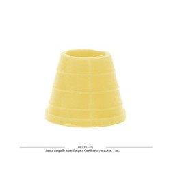 GOMA CAZOLETA AMARILLA 2,7X2,2 CM APROX 1 UD