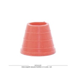 GOMA CAZOLETA ROJA 2,7X2,2 CM APROX 1 UD