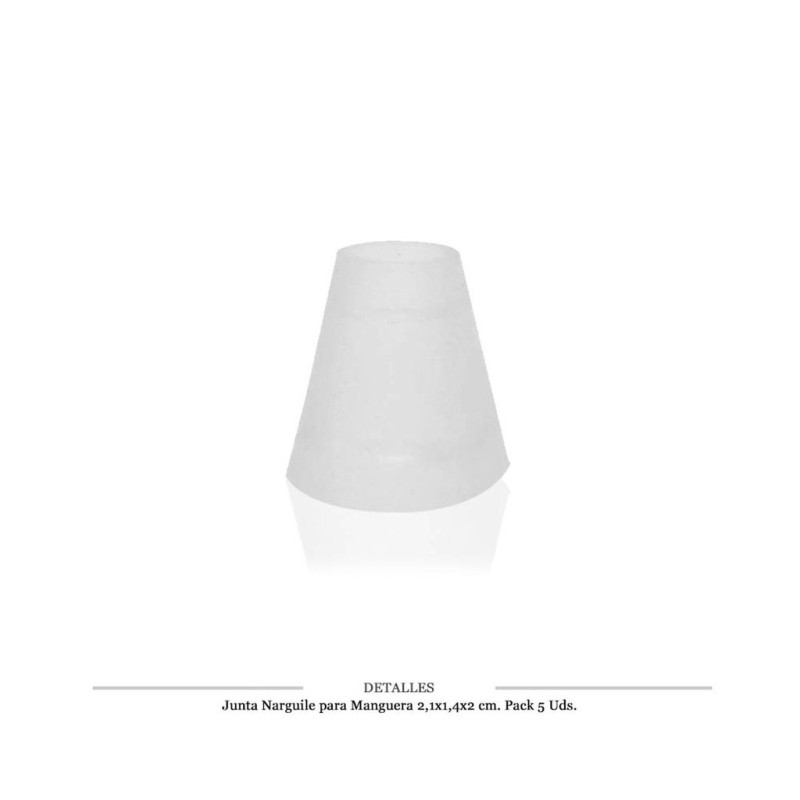 JUNTA NARGUILE MANGUERA 2,1X1,4X2 CM PACK 5 UDS