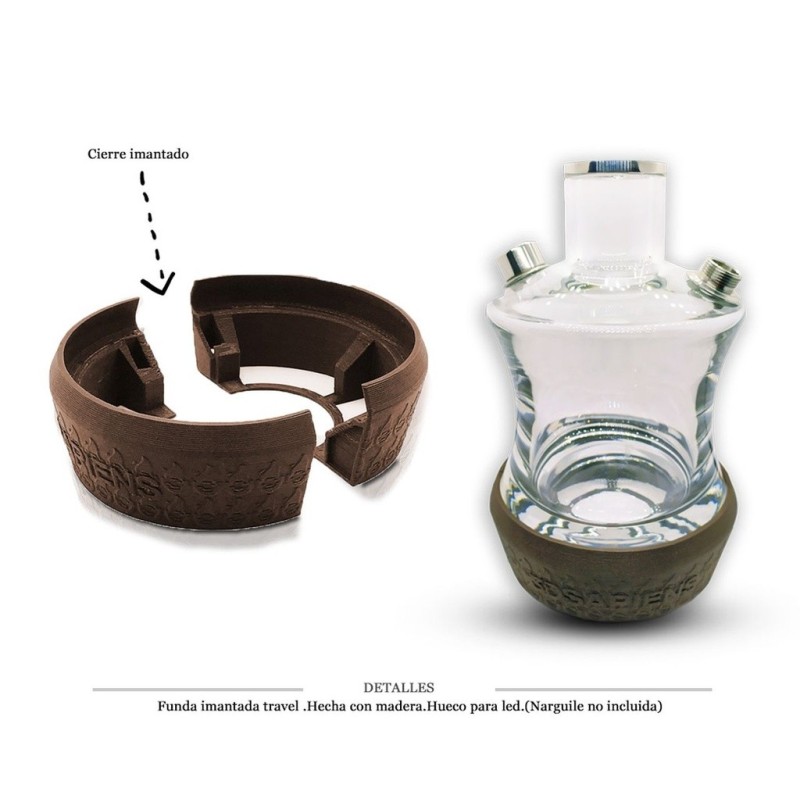 FUNDA TRAVEL CON HUECO PARA LED MADERA