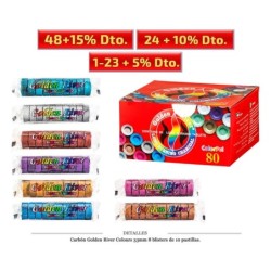 CARBON GOLDEN RIVER COLOURS 33 MM 8 UDS