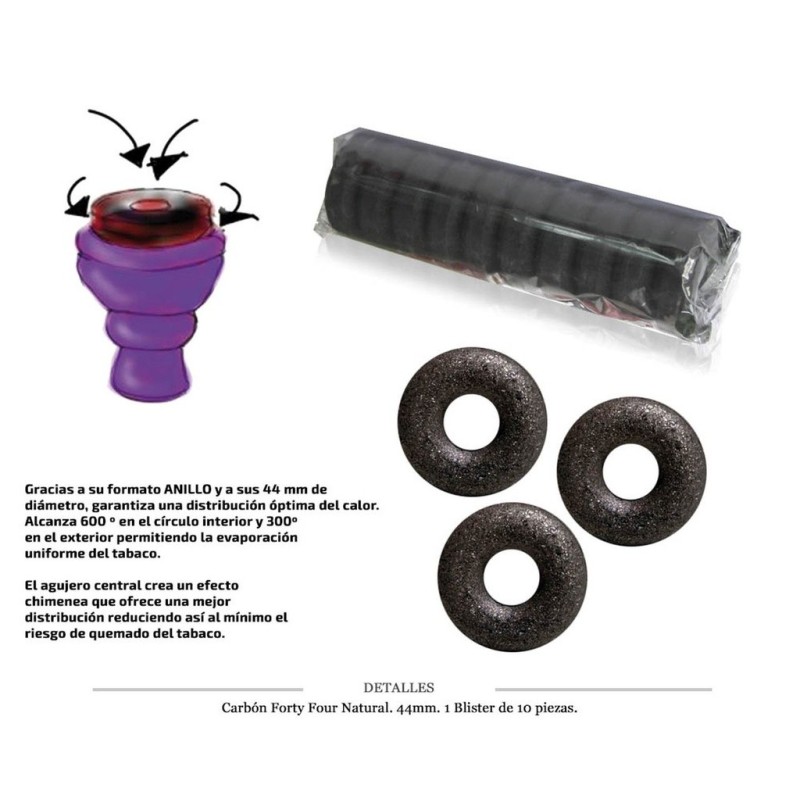 CARBON FORTY FOUR NATURAL 44MM BLISTER 10 UDS