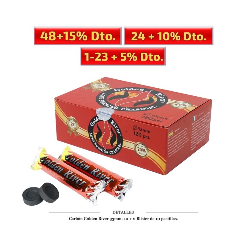 CARBON GOLDEN RIVER 33 MM 10+2 UDS