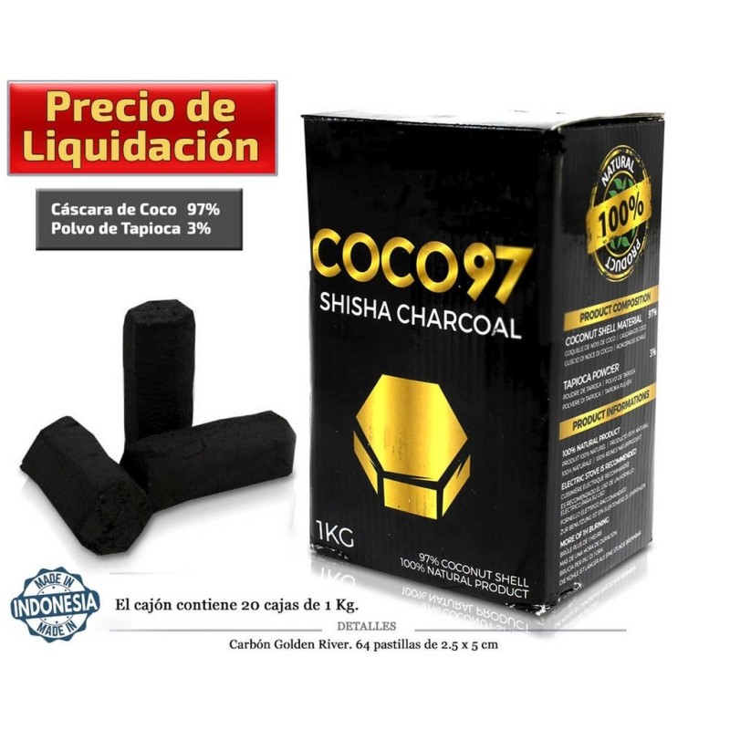CARBON 1KG COCO'97 HEXA 50X20 MM 64 UDS