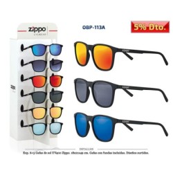 GAFAS SOL ZIPPO UV400 OBP-113A 9 UDS