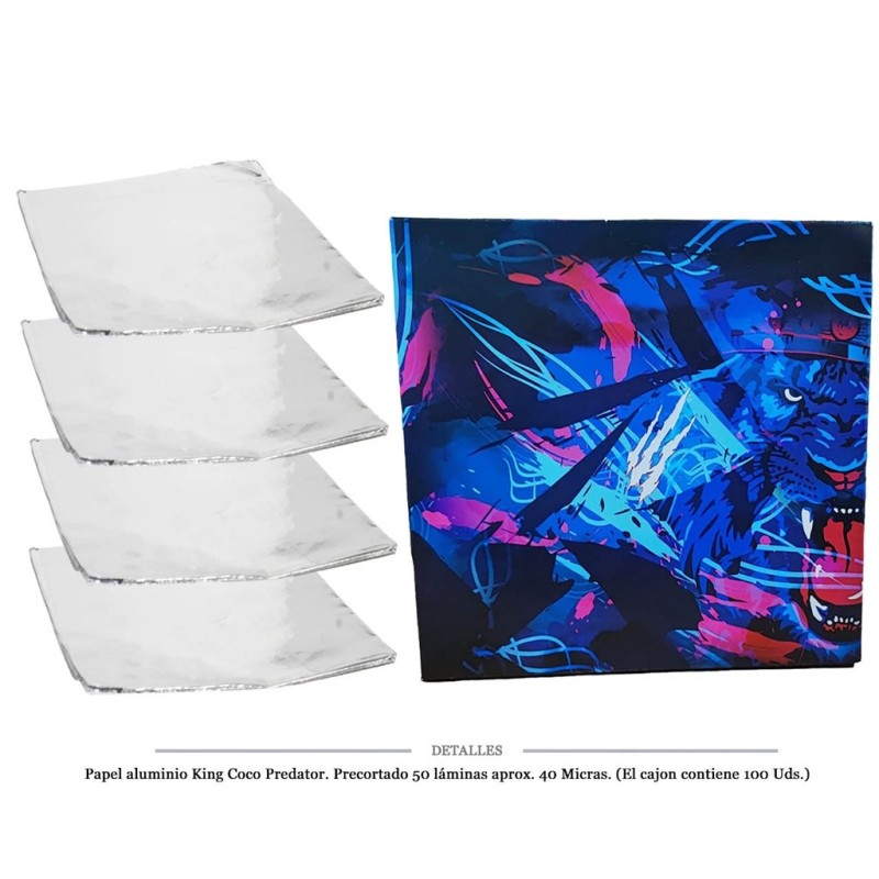 PAPEL ALUMINIO KING COCO PRECORTADO 50 UDS